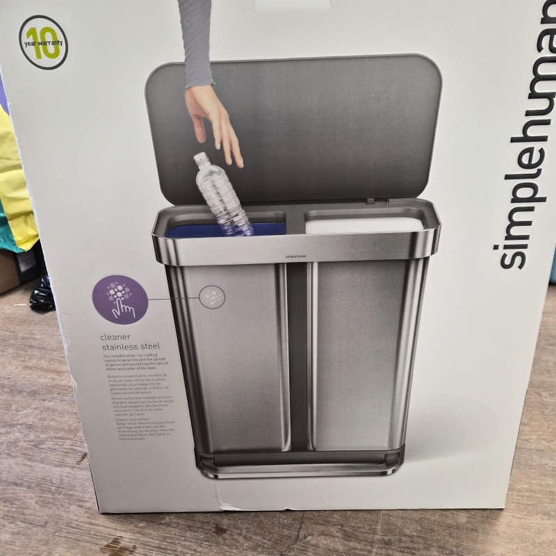 LGF ts SimpleHuman Garbage / Recycling Stainless Steel Bin (/)