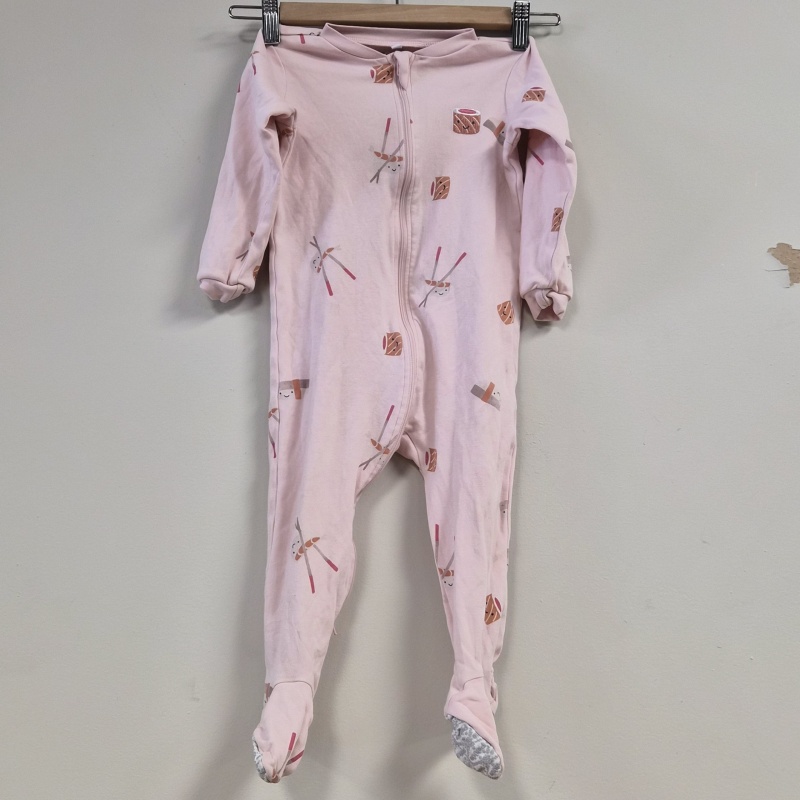 bin104 Pekkle 24month Girls Pink Sushi Onesie