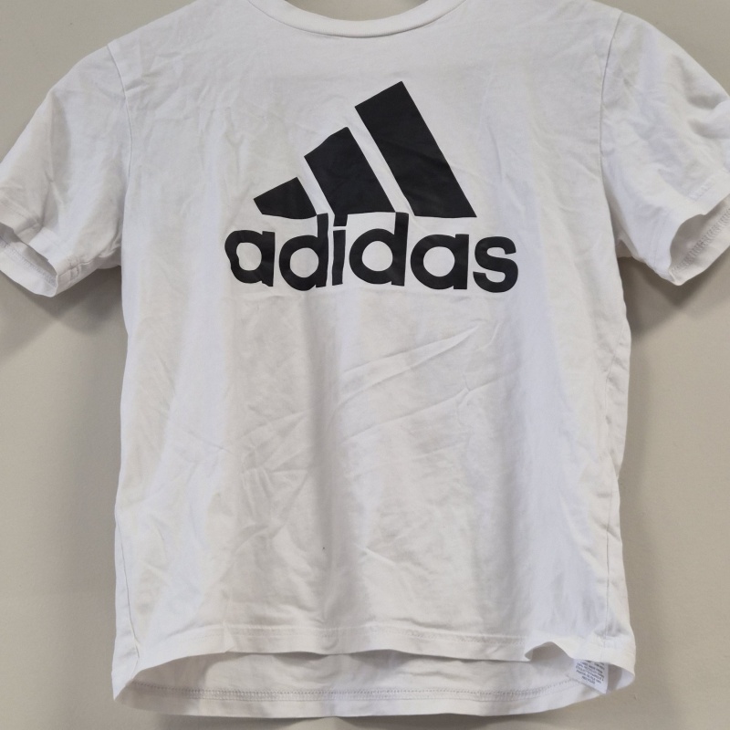 bin32 DK Boys Small Adidas White Tee
