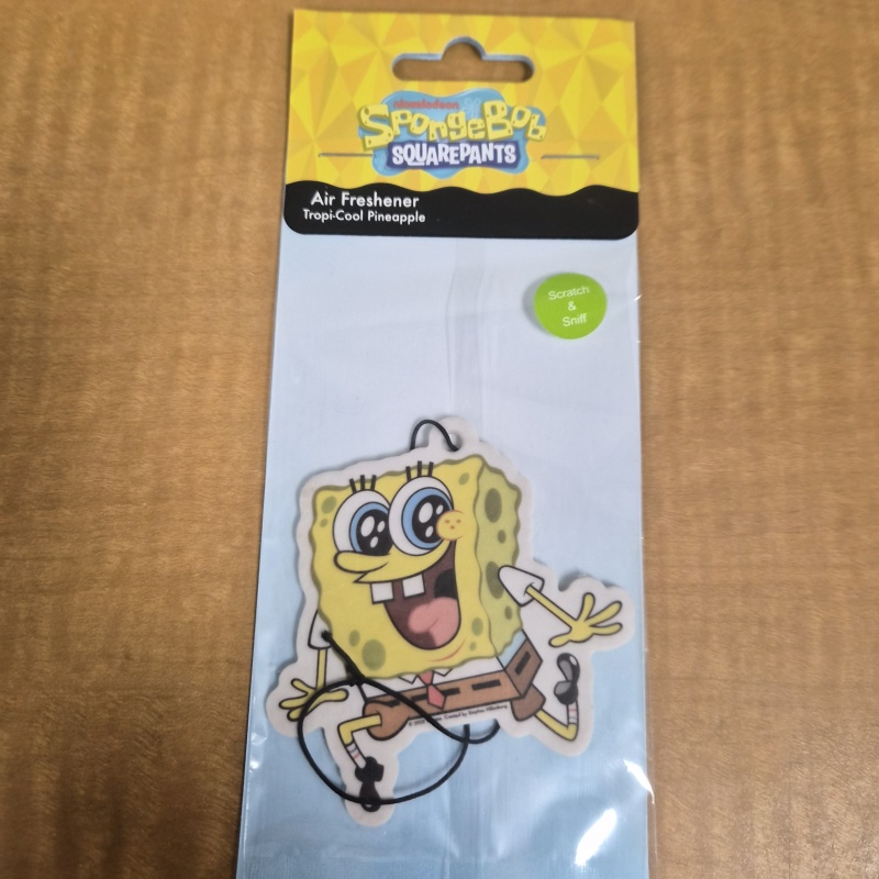 bin1 DK SpongeBob Squarepants Car Air Freshener - Tropi-Cool Pineapple