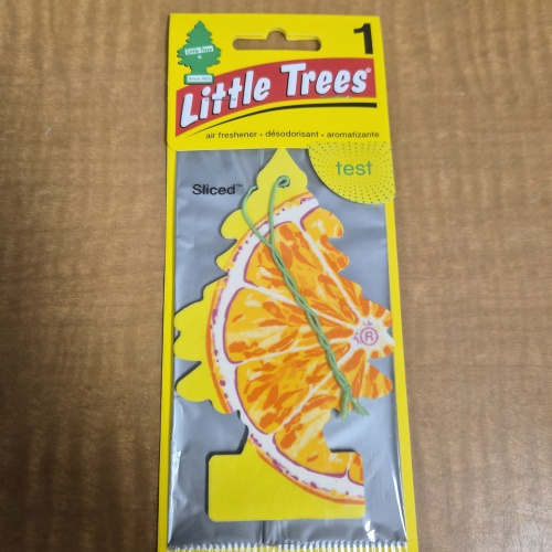bin1 DK Little Trees Car Air Freshener - "Sliced" Orange