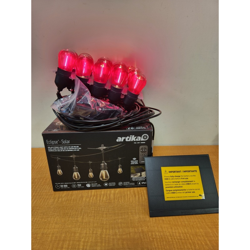 LG6 VC Artika solar string lights (new broken box)