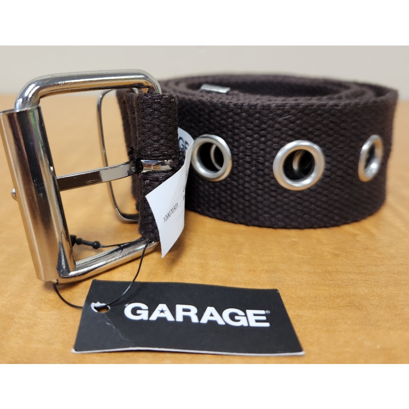 Bin80 LM Brand New Garage Woven Grommet Belt M/G M/L Brown
