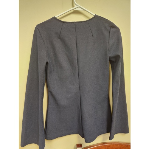 BIN89 AS Zara Dark Navy Blue women's long sleeve business casual top size Sm