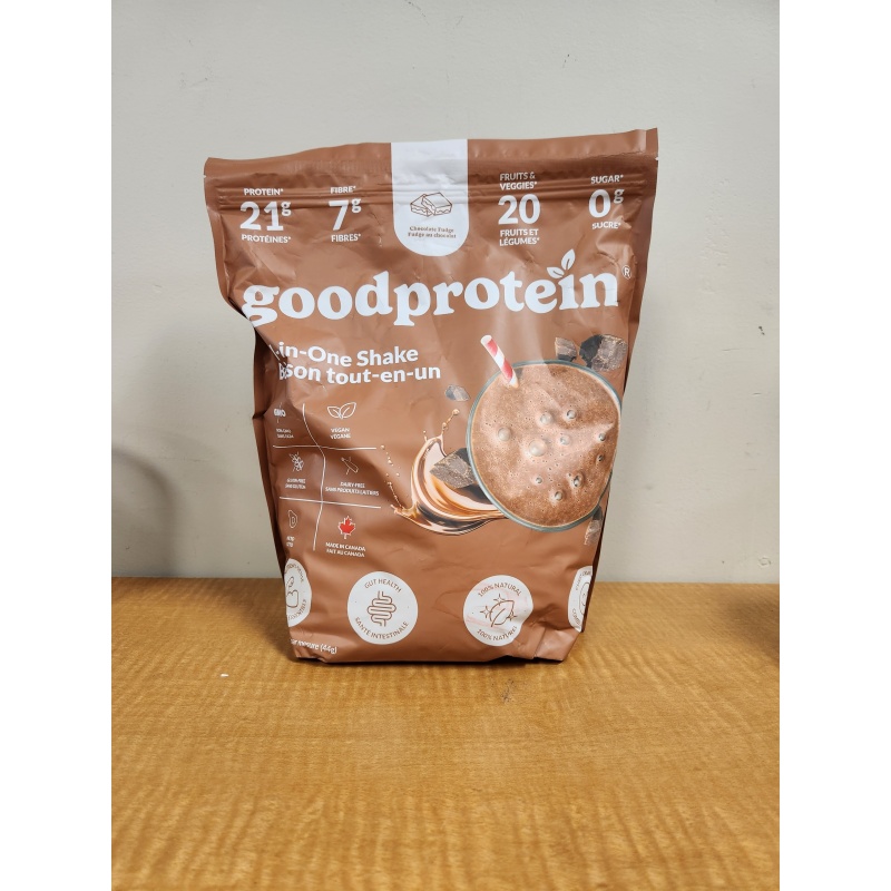BIN7 AS goodprotein all in one shake chocolate fudge protein powder