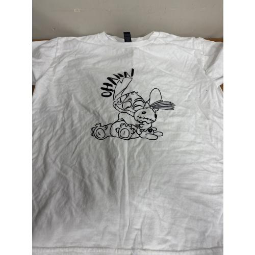 Bin102 ts youth large white t shirt