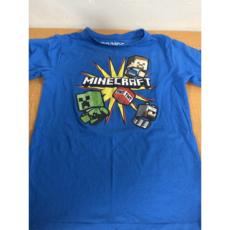 Bin85 ts minecraft boys medium blue t shirt