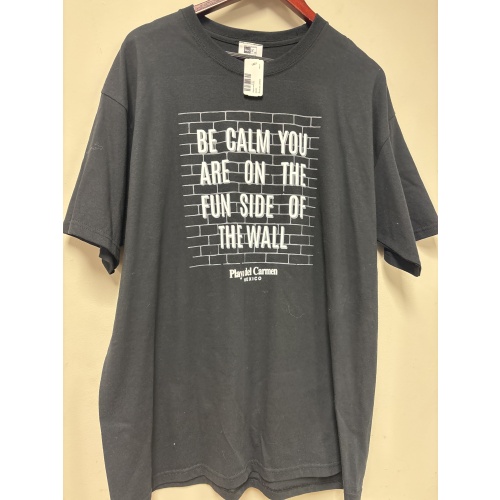 Bin87 DK mens "Side of the Wall"  black t shirt new *size Large*