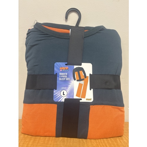 Bin1 ts spirit Halloween Naruto adult small grey/orange pyjamas new
