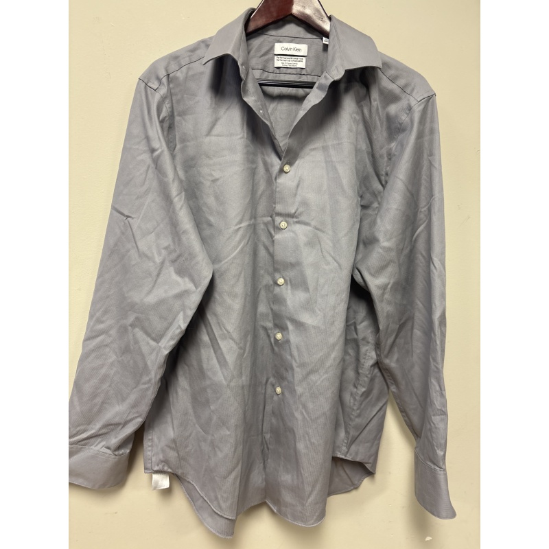 Bin101 ts Calvin Klein men’s XL 17 34/35 grey shirt