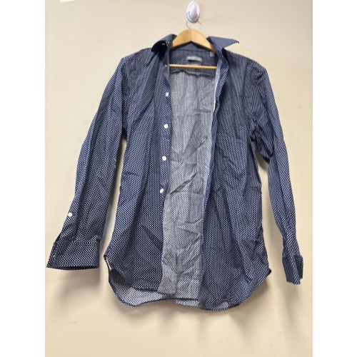 Bin36 DK Michael Kors men’s medium 15.5 32/33 slim blue dotted shirt
