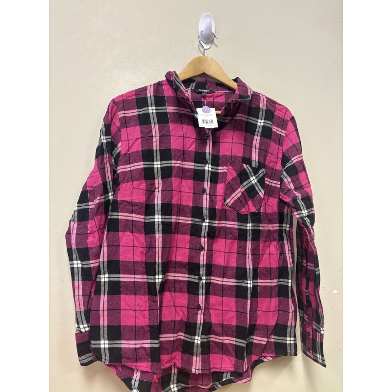 Bin30 DK women’s medium pink plaid top