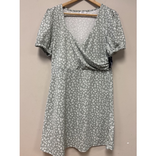 Bin32 DK Ardene women’s XL light green/white floral dress new