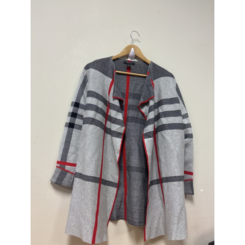 Bin103 ts Alison Sheri women’s large grey/red cardigan