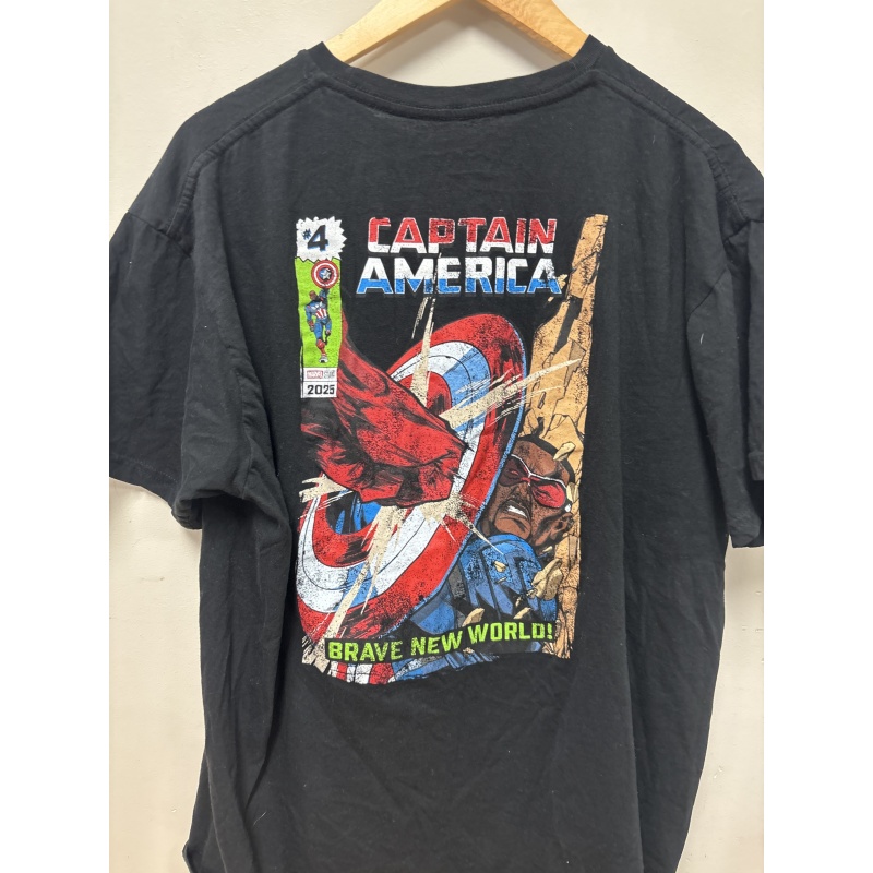 Bin61 ts Captain America men’s XL black t shirt