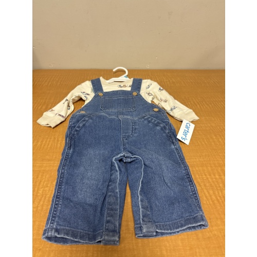 Bin17 ts Carter’s 6mo overalls/shirt new