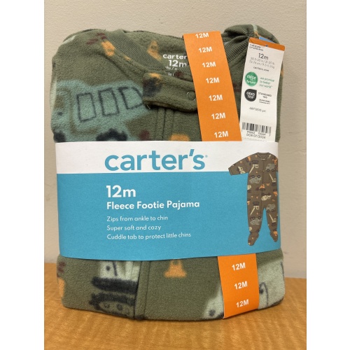 Bin65 ts Carter’s 12mo green footie pyjamas