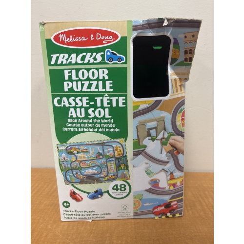 LG3 ts Melissa&Doug tracks floor puzzle (box damaged but complete)