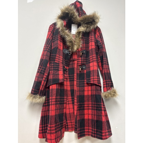 Bin19 ts Camisa women’s small red plaid long light coat new