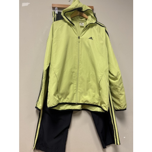 Bin19 ts Adidas men’s large jacket men’s medium pants black/green track suit