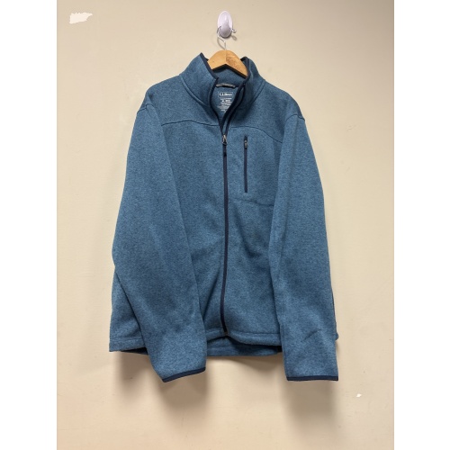 Bin19 ts LL bean men’s XL slightly fitted blue zip up