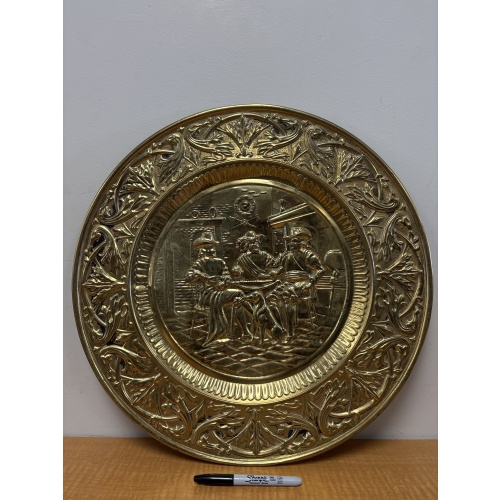 LG1 ts large vintage decorative brass wall plate