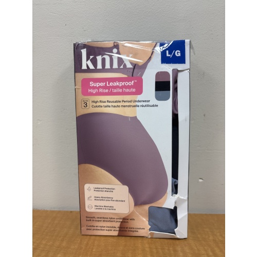 Bin24 ts Knix women’s large high rise reusable period underwear 3 pair new- open box