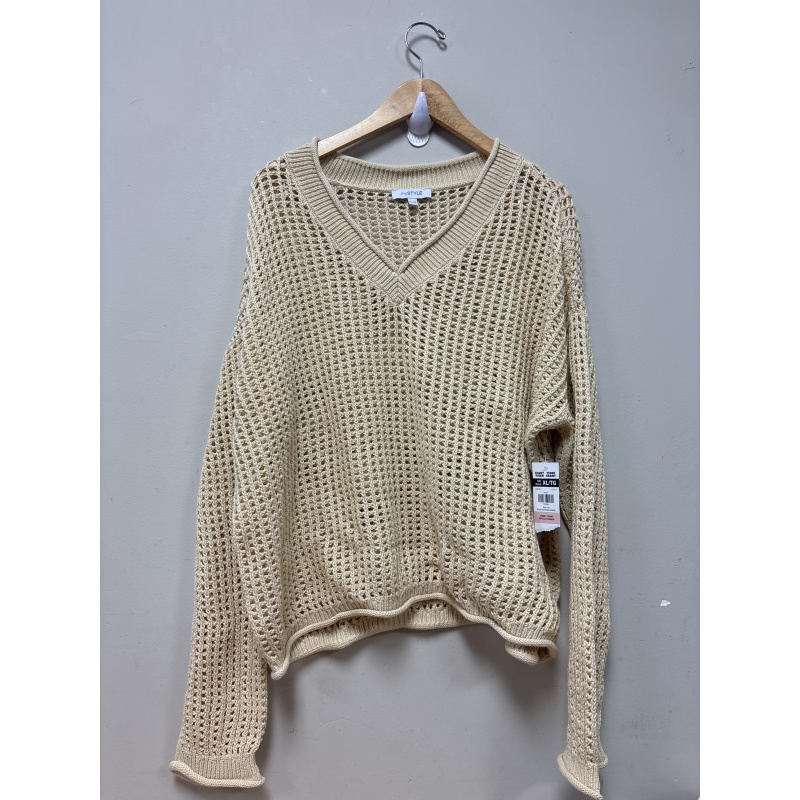 Bin90 ts women’s XL beige sweater new
