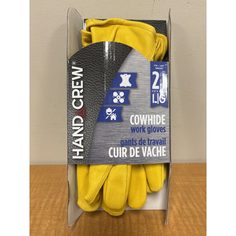 Bin59 ts Hand Crew adult large 2 pair work gloves new