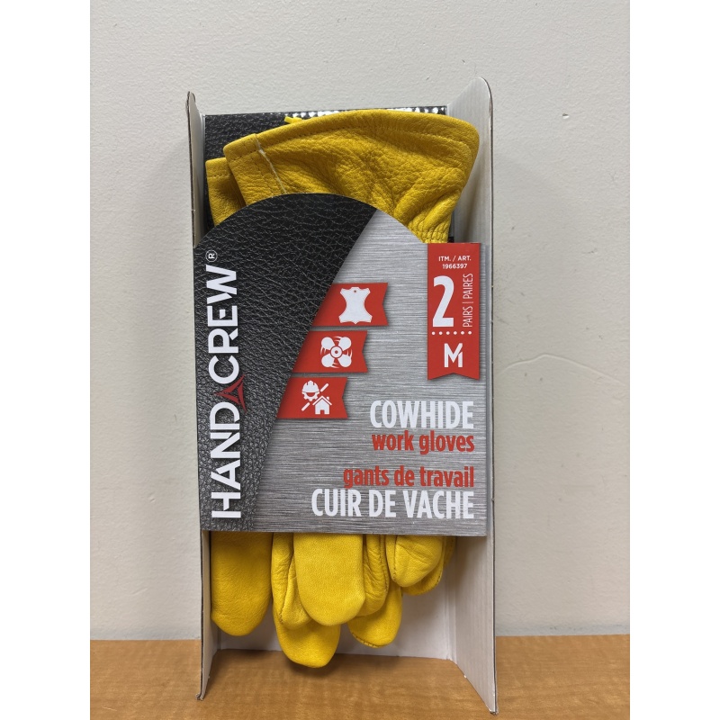 Bin59 ts Hand Crew adult medium 2 pair work gloves new