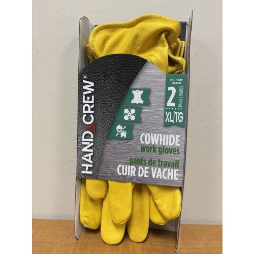 Bin59 ts Hand Crew adult XL 2 pair work gloves new