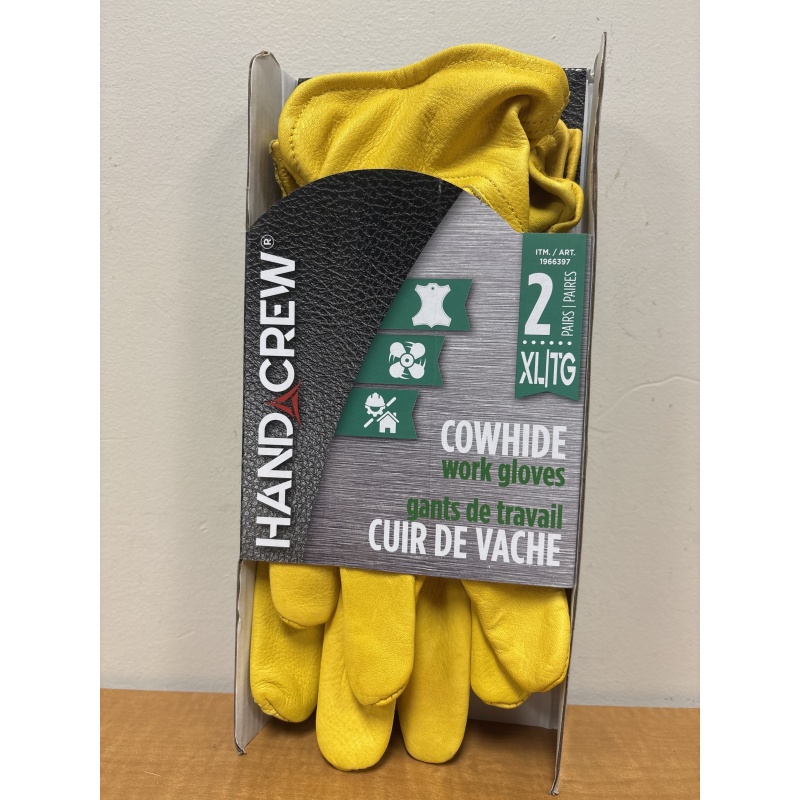 Bin59 ts Hand Crew adult XL 2 pair work gloves new