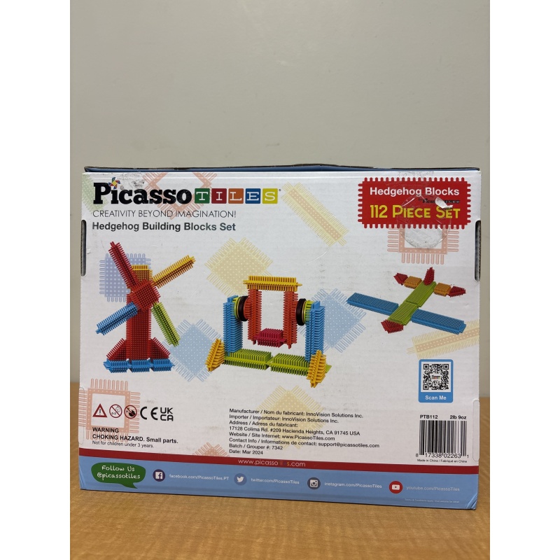 Bin59 ts Picasso Tiles hedgehog building blocks set- complete