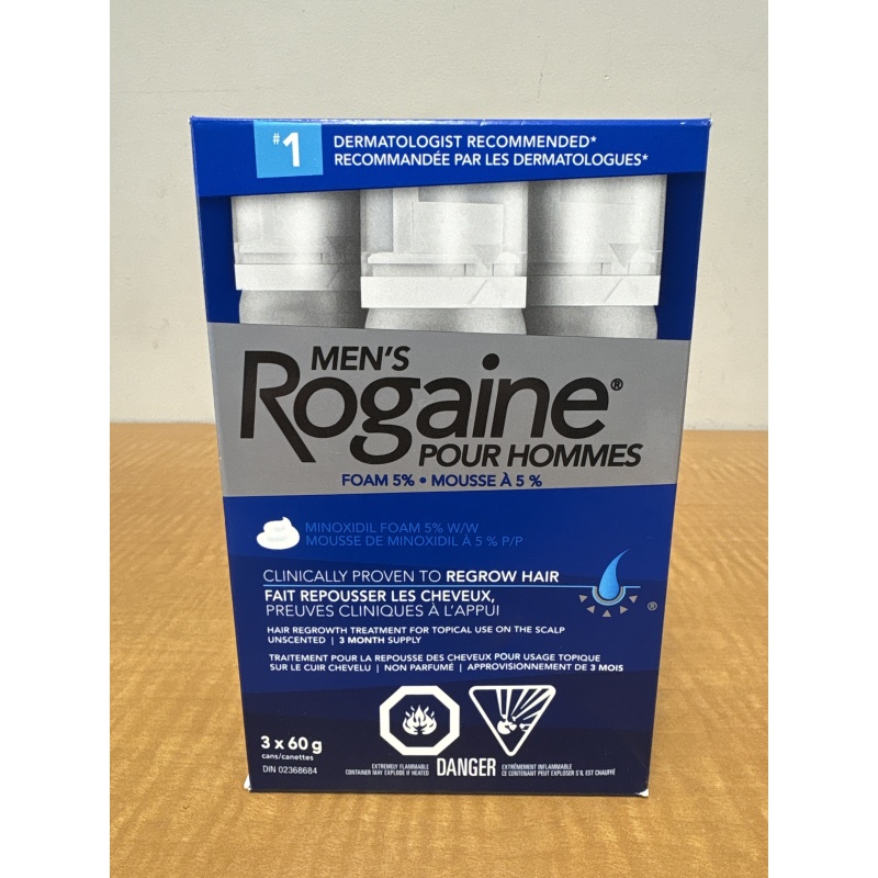 Bin96 ts Rogaine for men 3x60g new- expiry date 2027/07