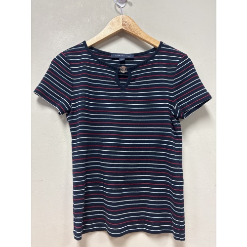 Bin96 ts Tommy women’s petite medium navy striped t shirt