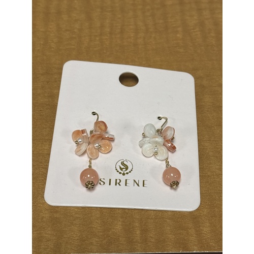 BinJ ts pink/white flowery earrings