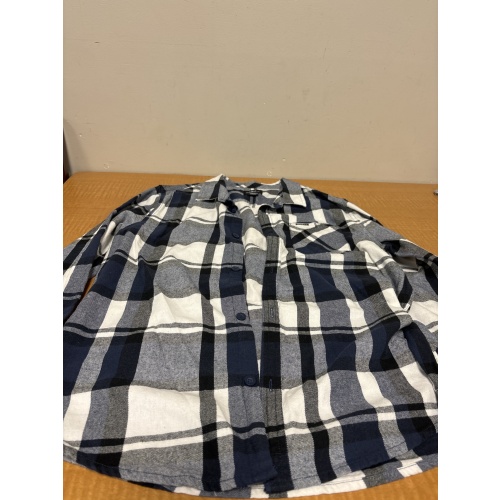 Bin36 ts O’Neill boys XXL 18-20 blue/white/grey plaid shirt