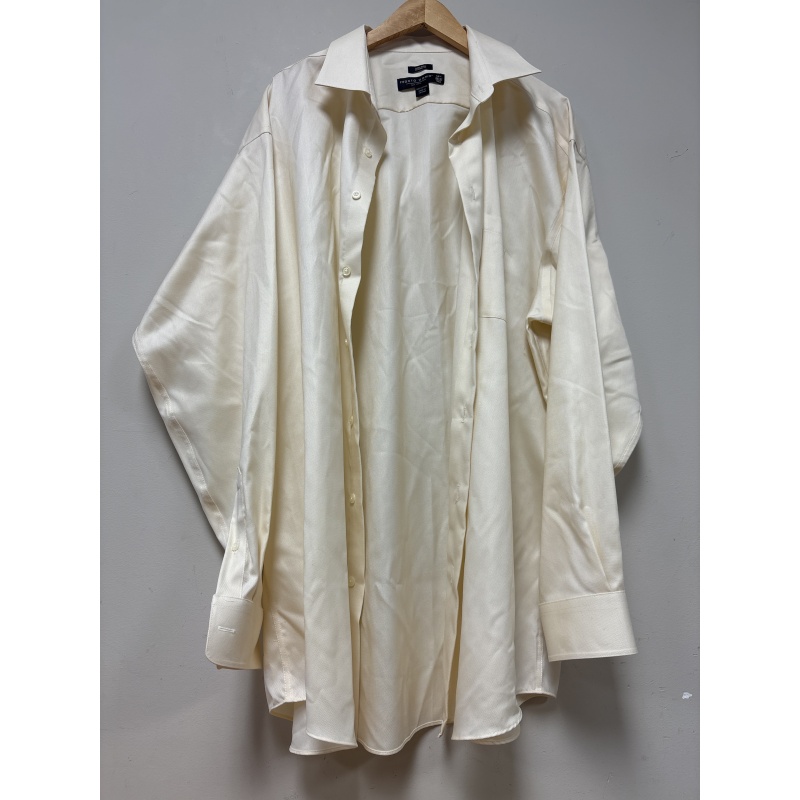 Bin94 ts Pronto Uomo men’s 18.5 36/37 tall yellowish cream coloured shirt