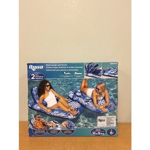 LG2 ts Aqua pool lounge and tanner 2 pack new