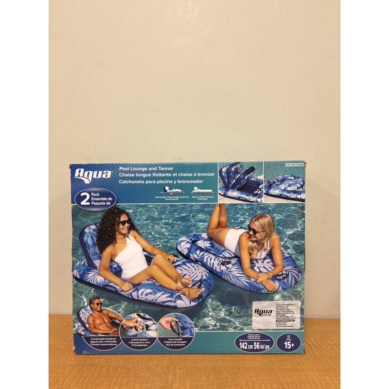 LG2 ts Aqua pool lounge and tanner 2 pack new