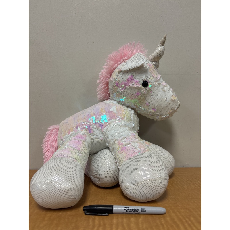 Bin5 ts Reverse sequin unicorn plush