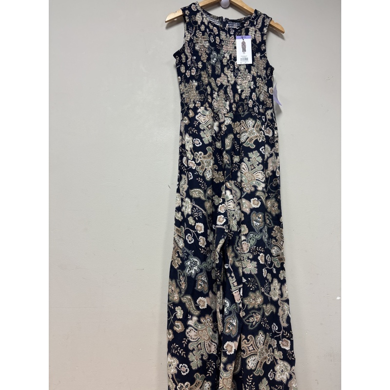 Bin56 ts Andrew Marc women’s XS navy floral jumpsuit new