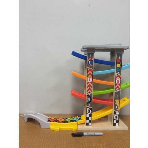 LG2 ts Toy car ramp (2 cars missing) in bag