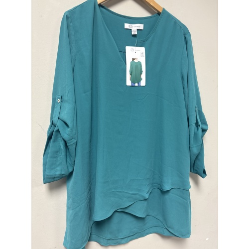 Bin59 ts Christina B women’s large green top new