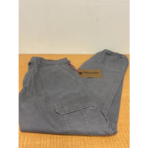 Bin74 ts New Tainted Denim men’s 34 slim grey cargo joggers