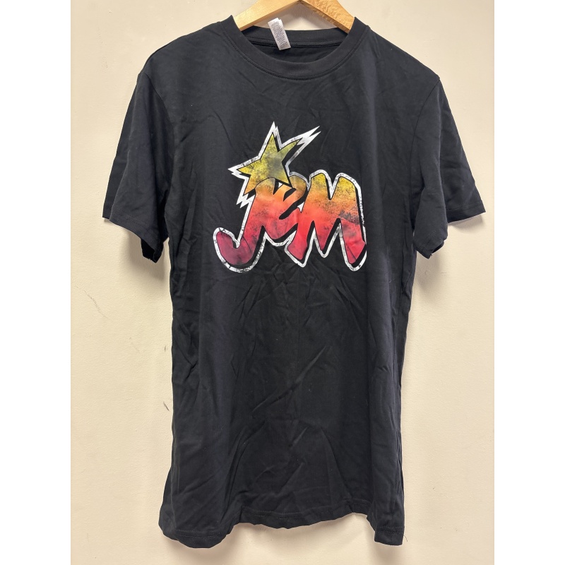 Bin90 ts Jem and the Holograms adult small black t shirt