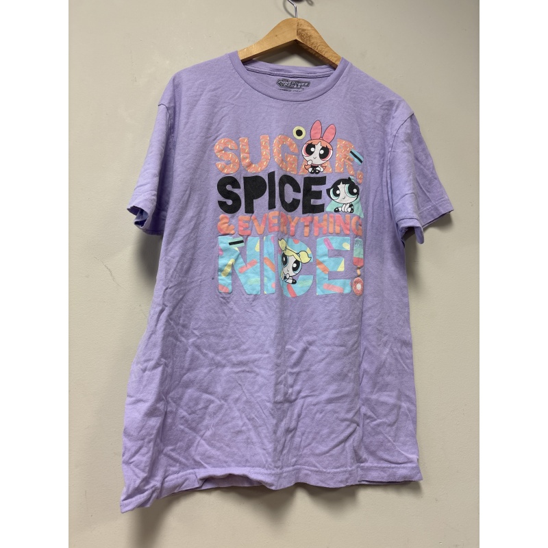 Bin90 ts Adult large Powerpuff Girls purple t shirt