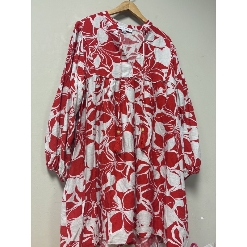 Bin38 ts New Emma & Michele women’s XL red/white dress