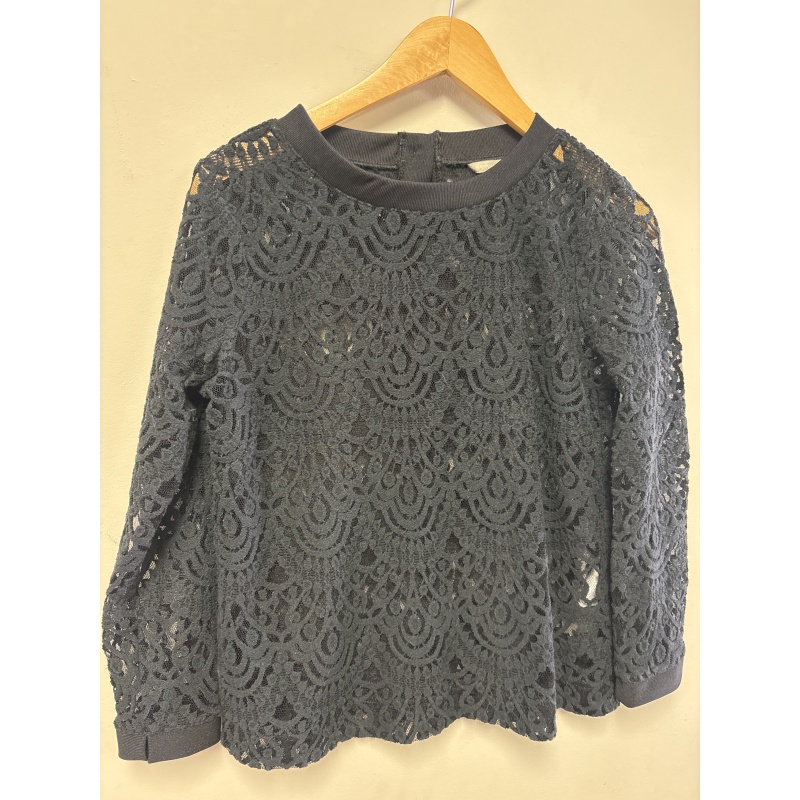 Bin40 ts Banana Republic women’s small black sheer top