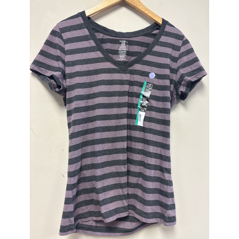 Bin31 ts Women’s XL purple/dark grey striped t shirt new